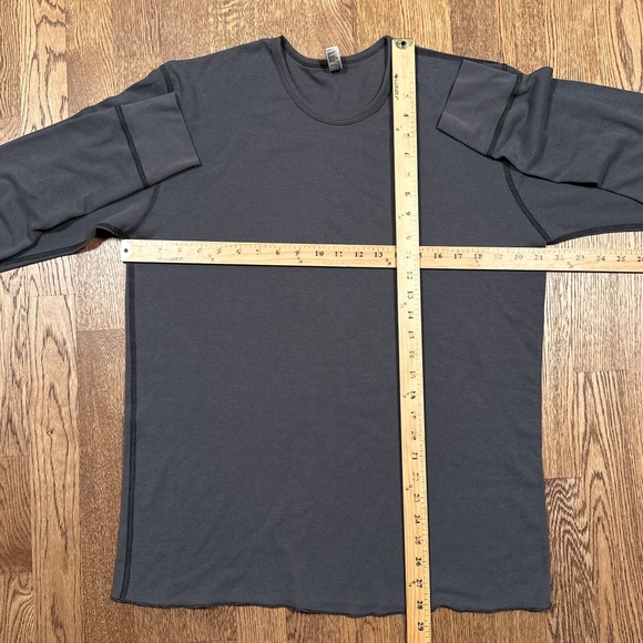 Vintage Y2K American Apparel Dexter Thermal Waffle Knit L/S T Shirt Mens 2XL - Picture 8 of 8